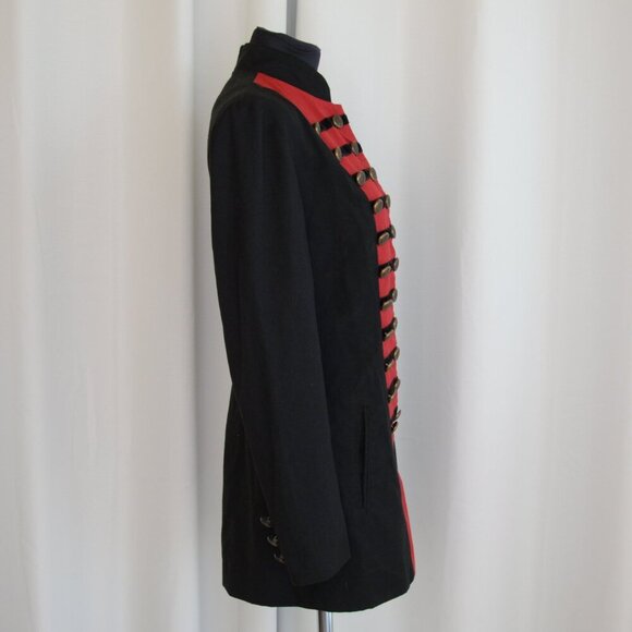 Vintage 90s Le Chateau Sgt Pepper Military Black/Red Jacket Sz S - Picture 2 of 7